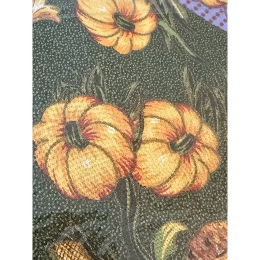 Miles Kimball FABRIC Harvest Tablecloth 66x84” Scarecrows Pumpkins Brand New